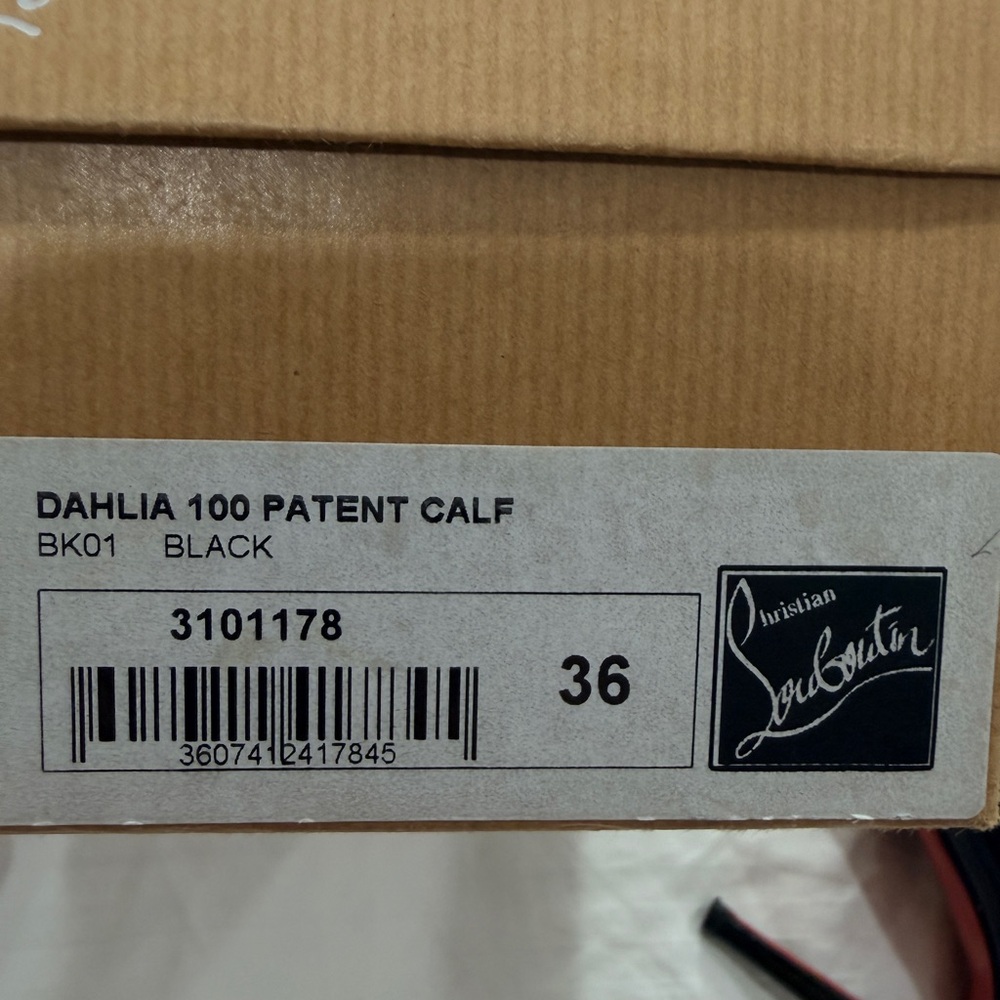 Christian Louboutin Black Patent Booties — Dahlia Patent in Size 36 US 6 - Picture 2 of 10